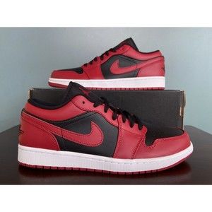 Nike Air Jordan 1 Low "Reverse Bred" Black/Red Men's Size 8 (9.5W) 553558-606